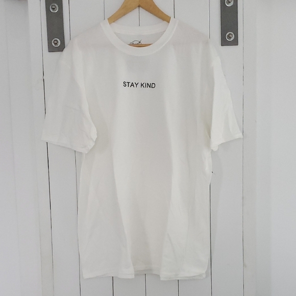 neon riot Tops - Stay Kind White T-Shirt